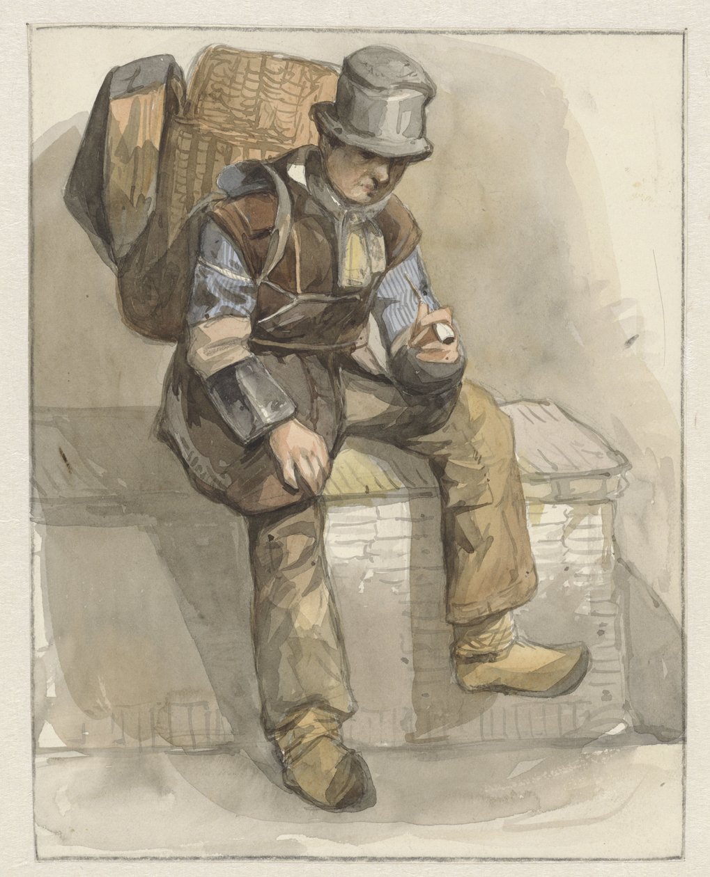 Colporteur assis - Pieter Marinus van de Laar (attributed to)