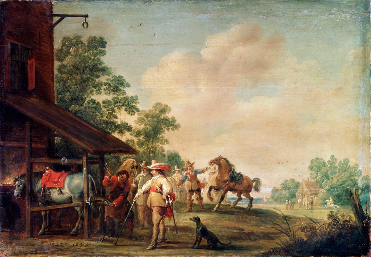 Une forge, 1648 - Pieter Meulener