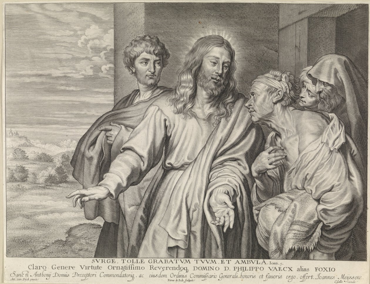 Christ guérit un paralytique - Pieter de Jode (II)