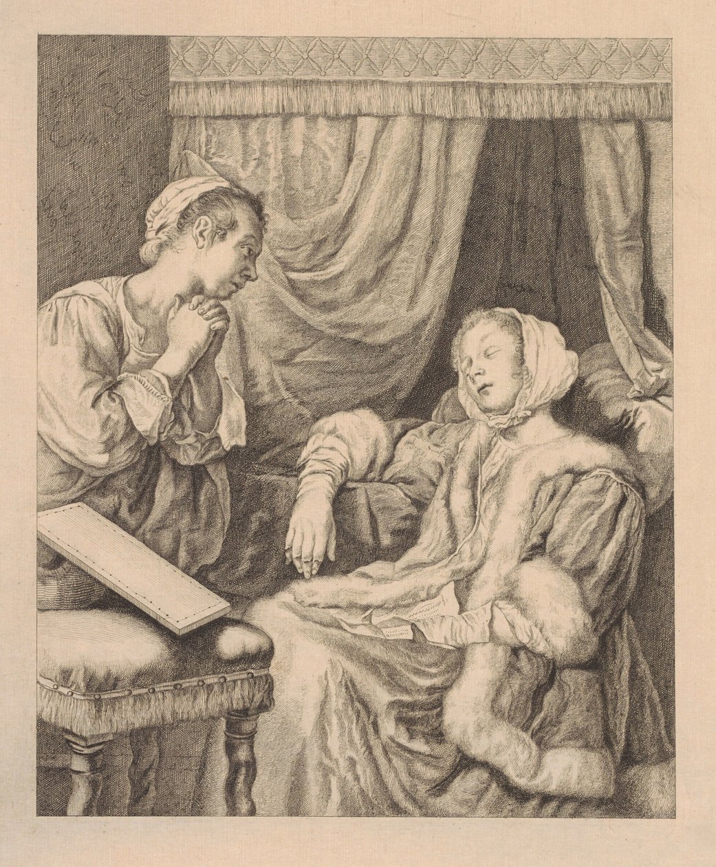 Femme évanouie - Pieter de Mare