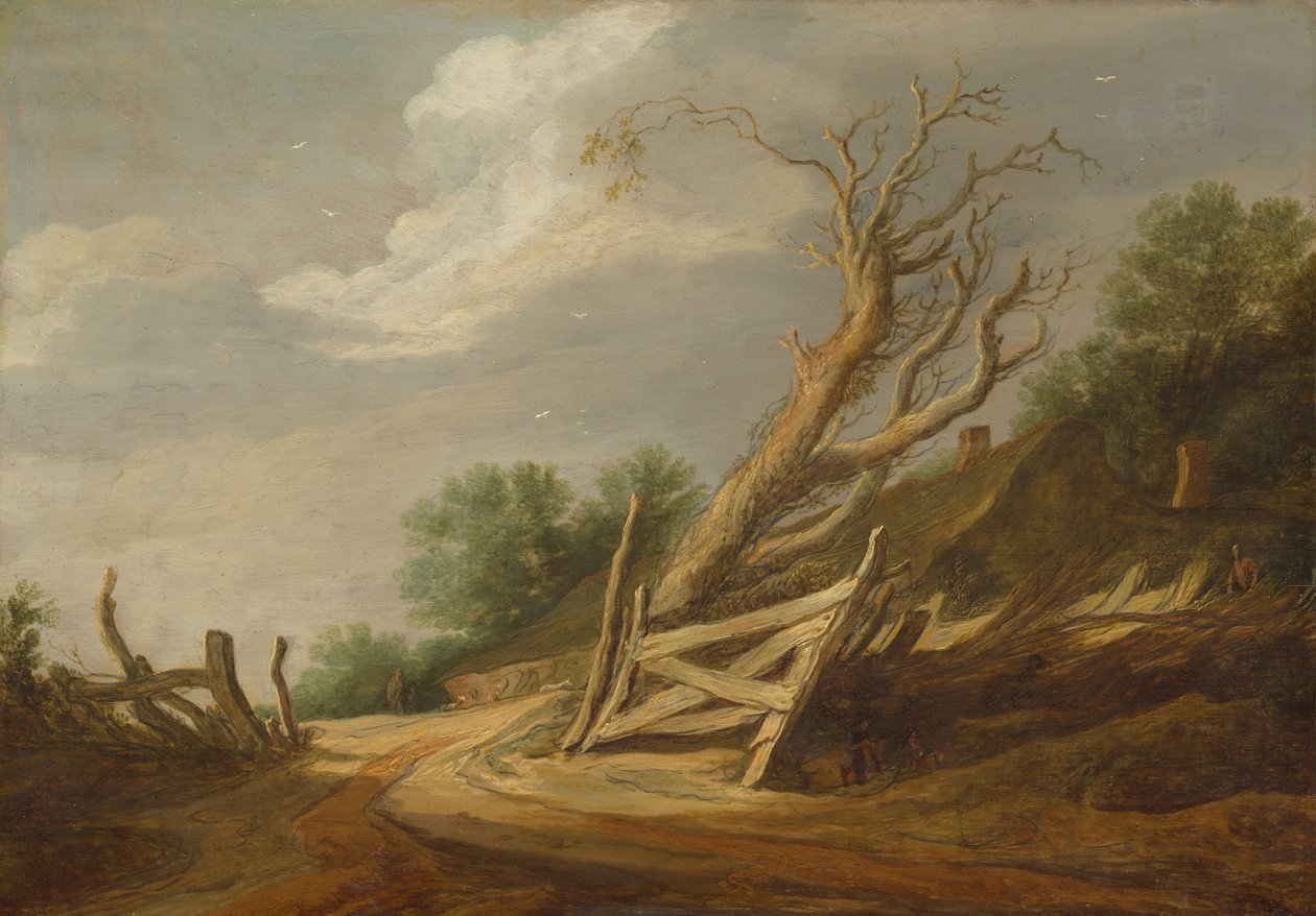 Paysage avec porte ouverte - Pieter de Molijn