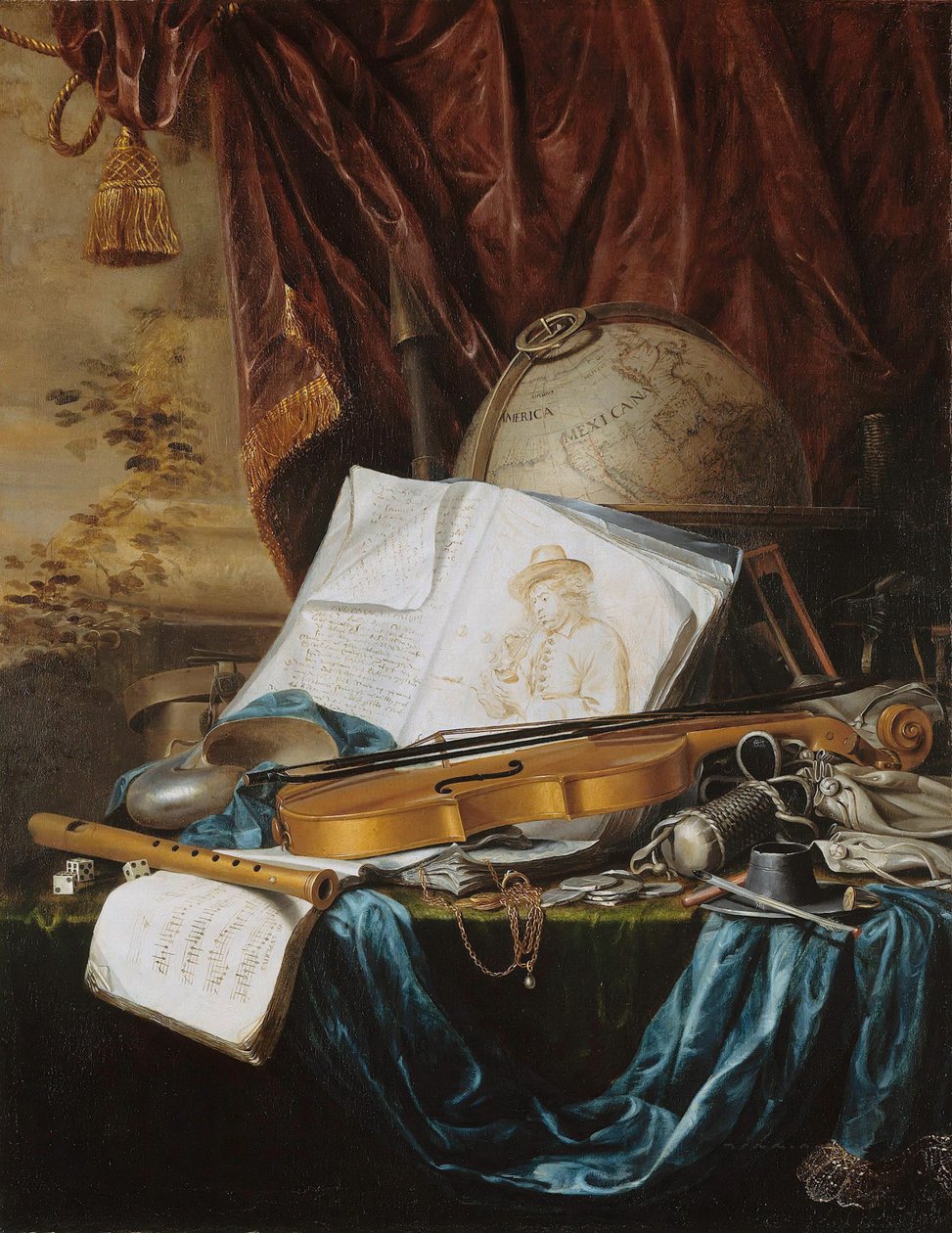 Nature morte avec instruments de musique, 1650 - Pieter de Ring