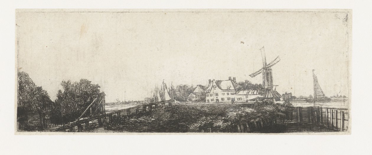 Le pont en bois - Pieter de With (attributed to)