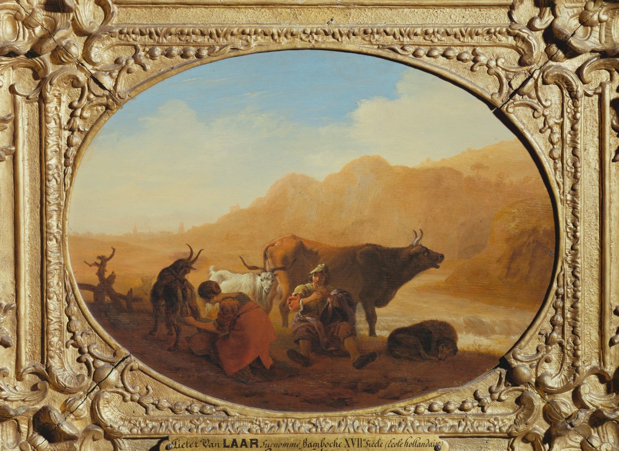 Les Patres - Traire les vaches ... - Pieter van Laer