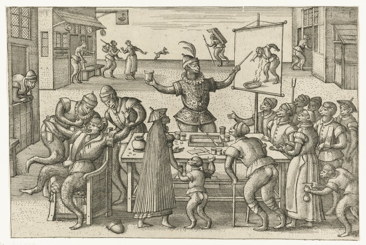Kwakzalver (Apenspel) - Pieter van der Borcht (I)