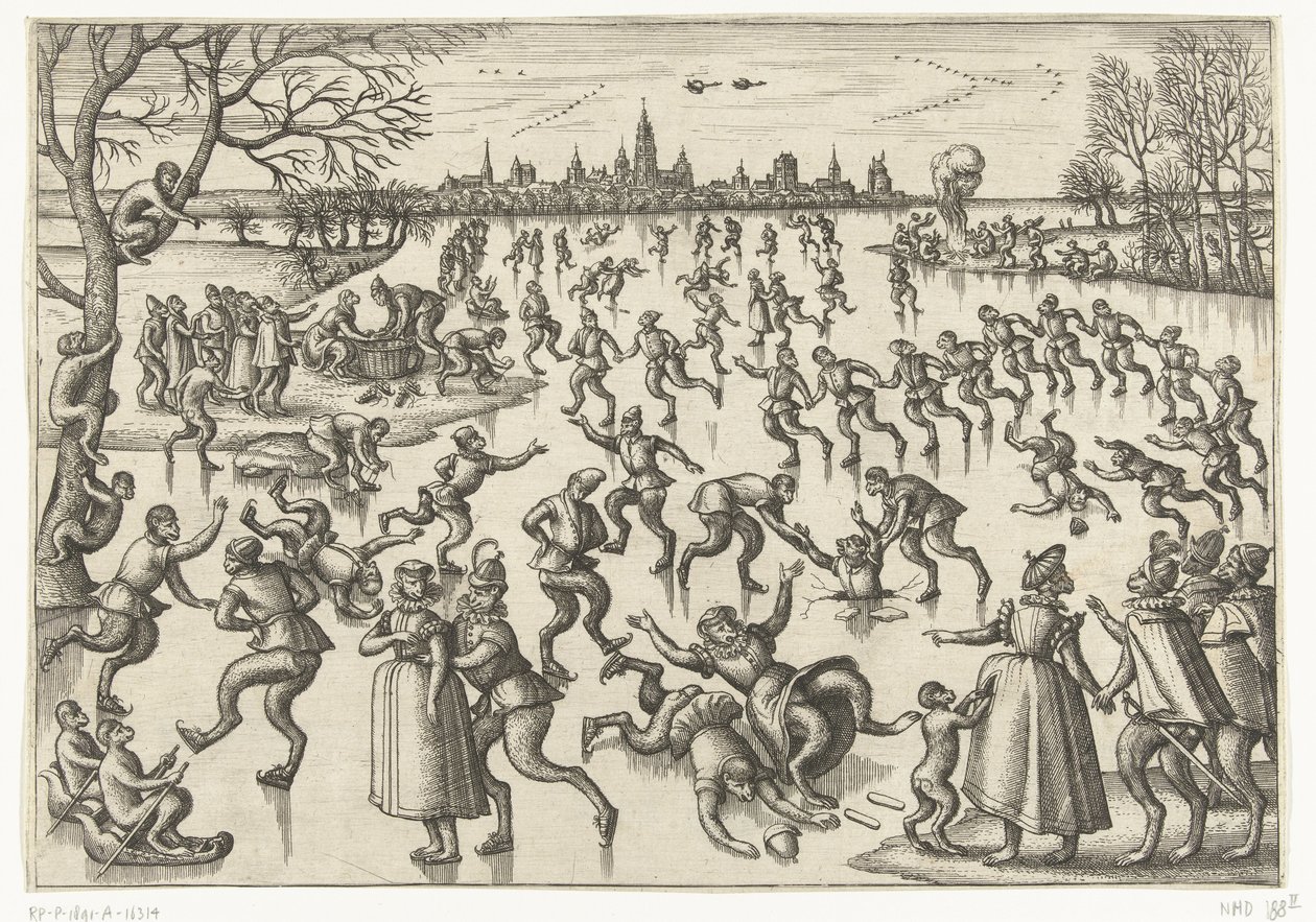 Patinage. Jeu de singes - Pieter van der Borcht (I)