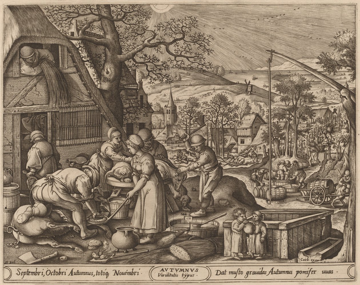 Automne - Pieter van der Heyden after Hans Bol
