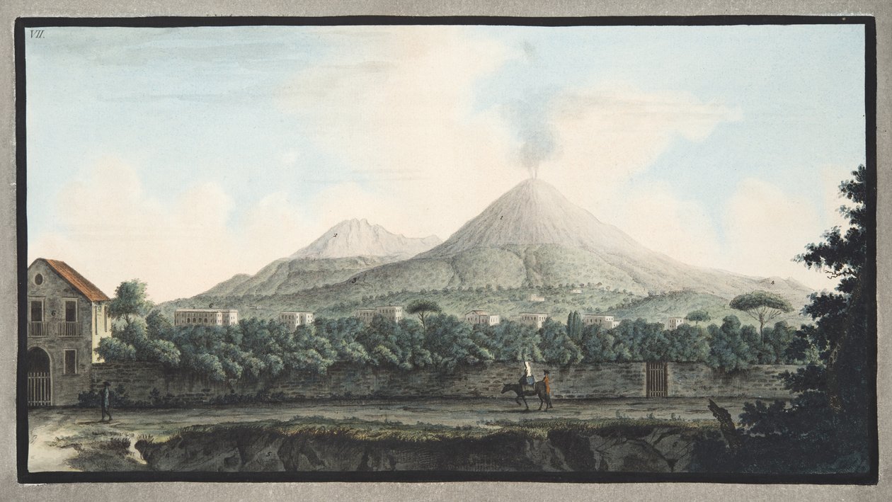 Vue du mont Vésuve depuis le rivage, de 