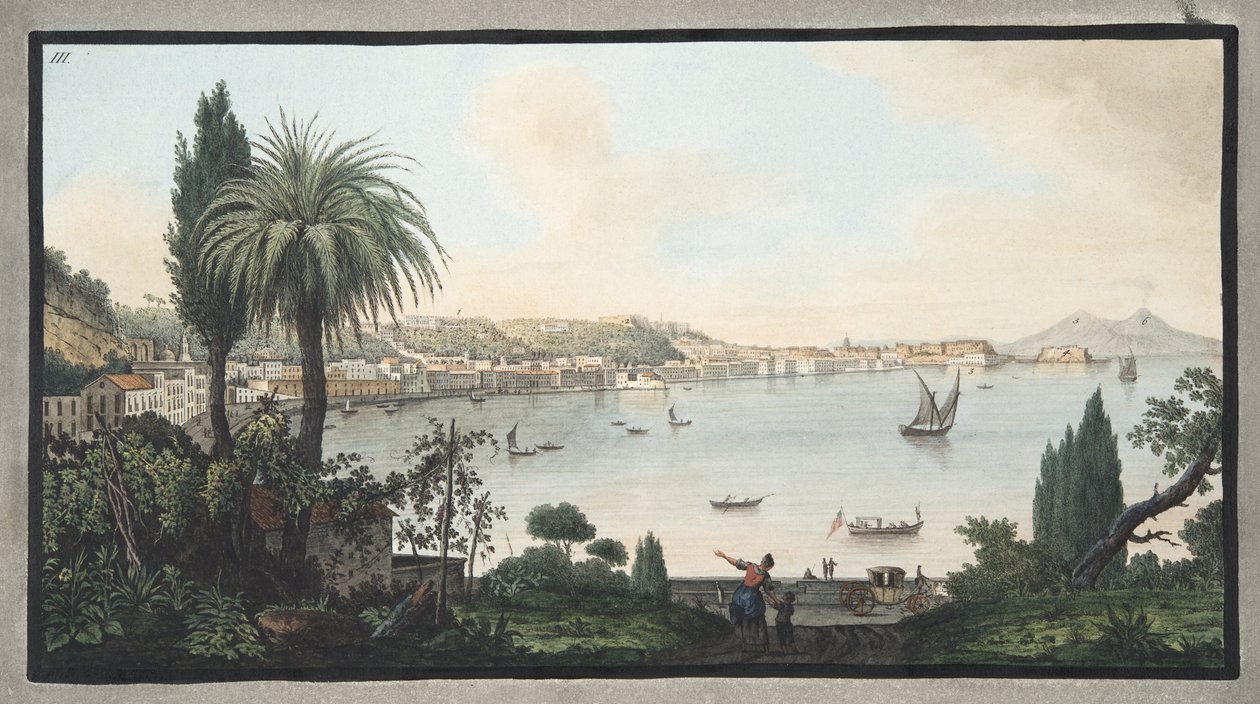 Vue de Naples prise de Pausilipo, Planche III, de 