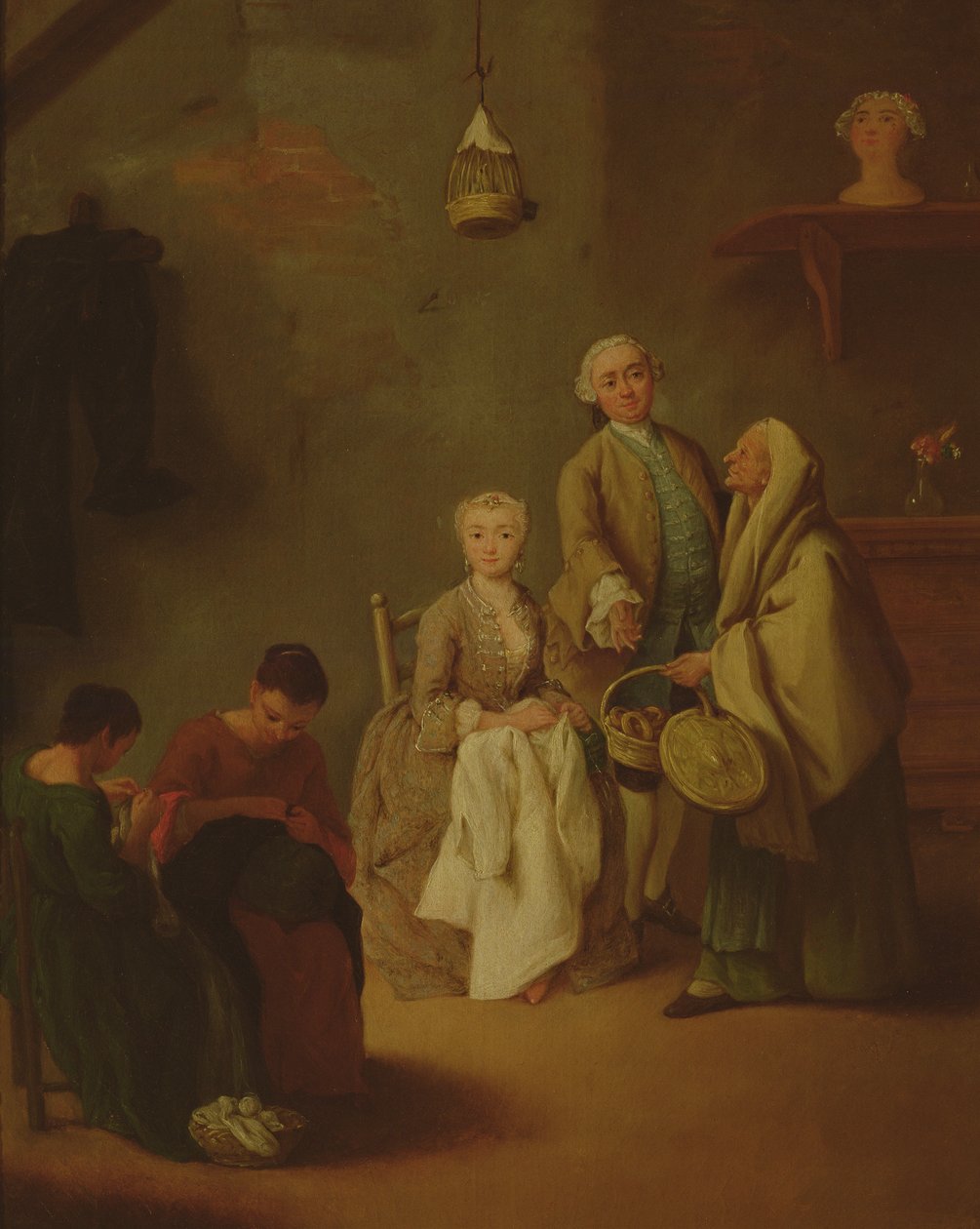Femmes cousant - Pietro Longhi