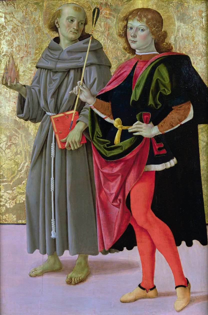 Saint Sébastien avec un saint franciscain, vers 1473 - Pietro Perugino