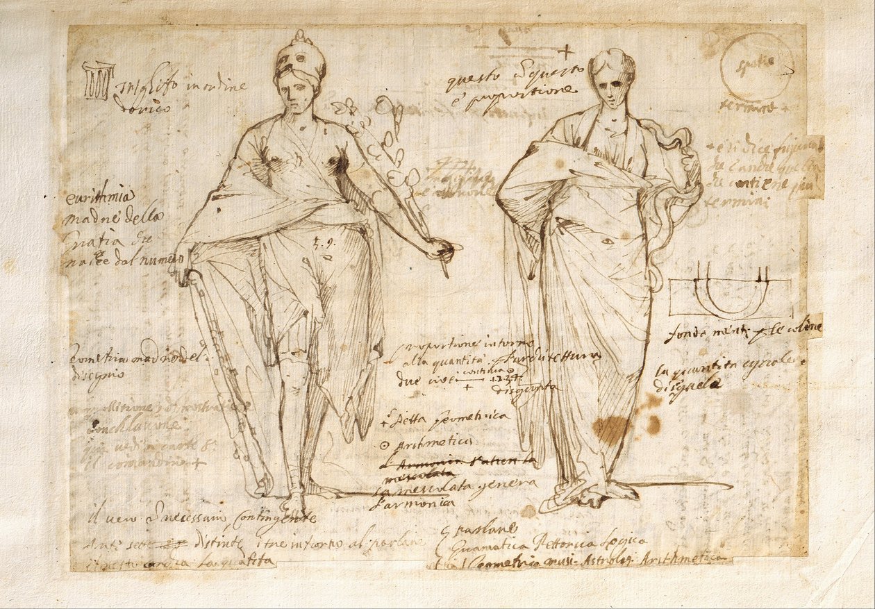 Les Figures allégoriques de la Raison et de la Sagesse - Pietro Testa