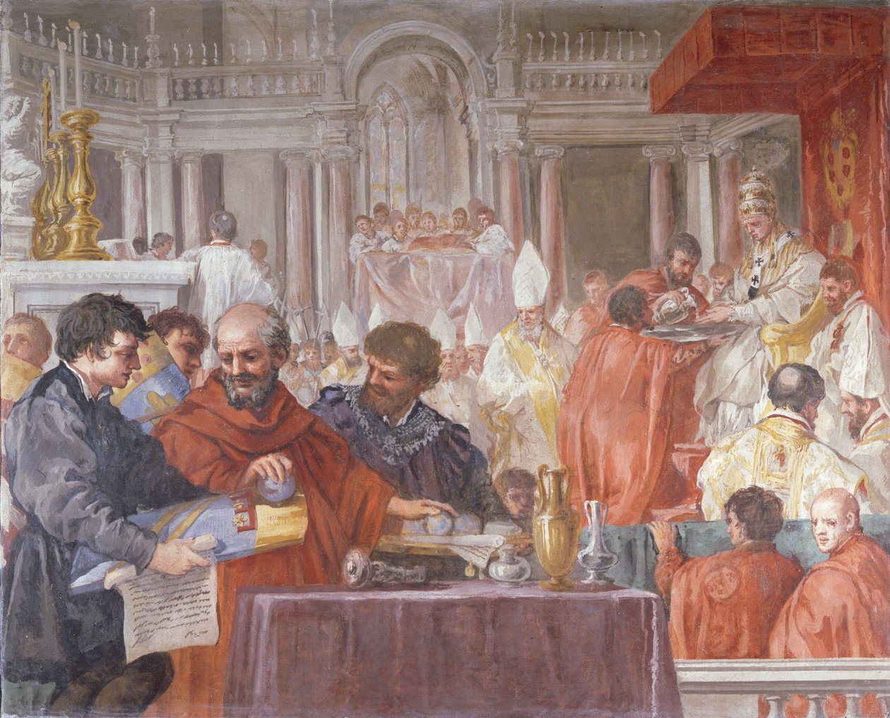 Le Pape Eugène IV (1383-1447) Consacrant l