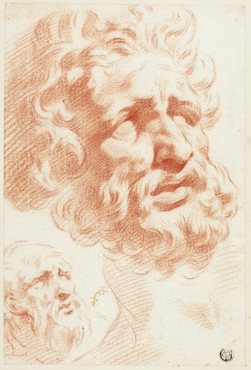 Deux têtes barbues - Pietro Dandini