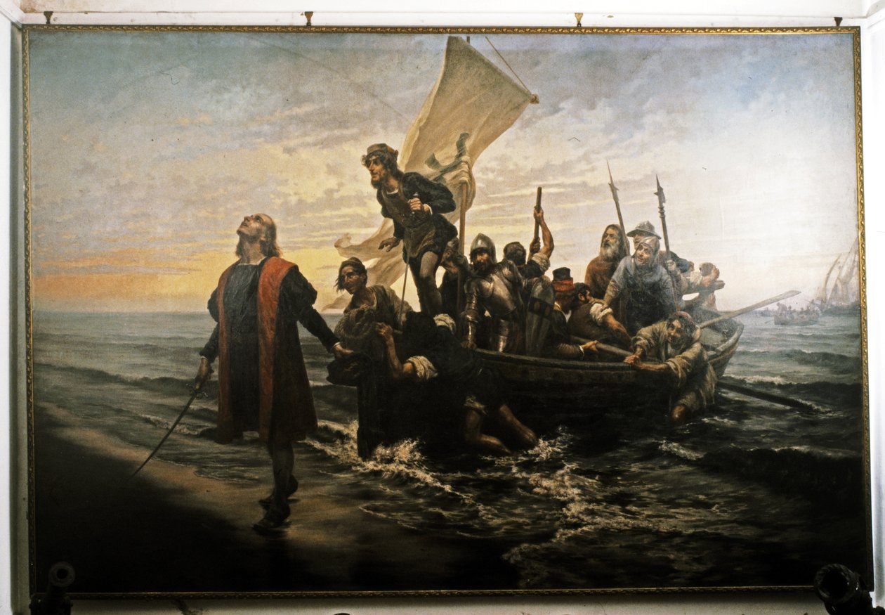 Débarquement de Colomb en Amérique. 1492. - Pietro Gabrini