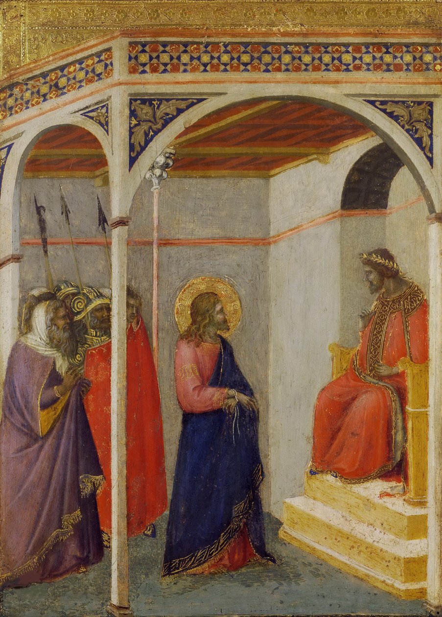 Le Christ devant Pilate, vers 1335 - Pietro Lorenzetti