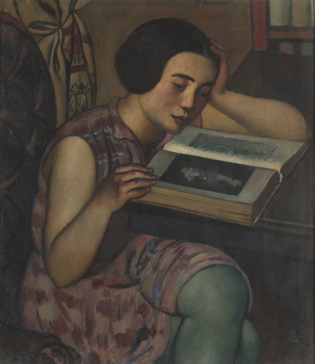 Jeune fille lisant, 1928 - Pietro Marussig