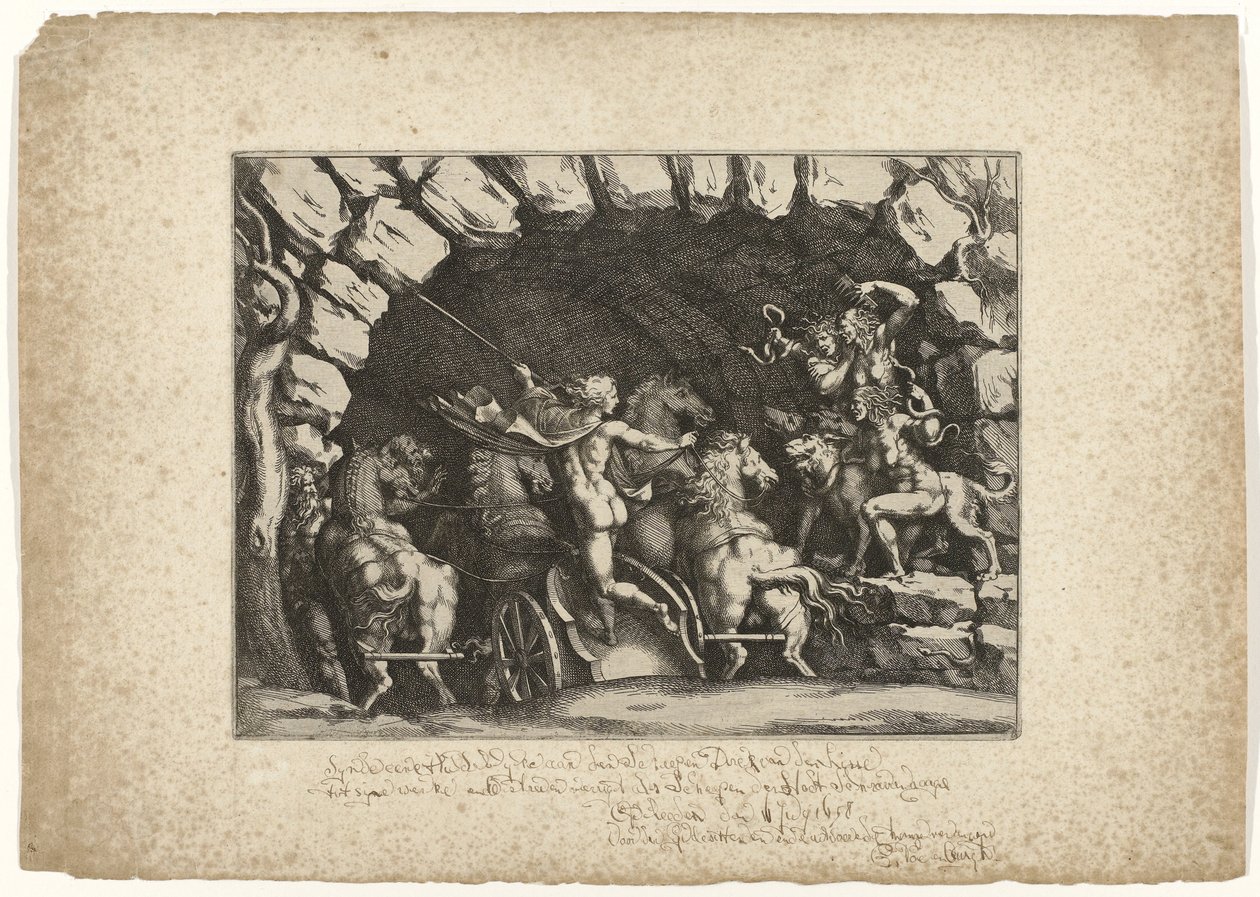 Pluton entre dans le monde souterrain - Pietro Sante Bartoli