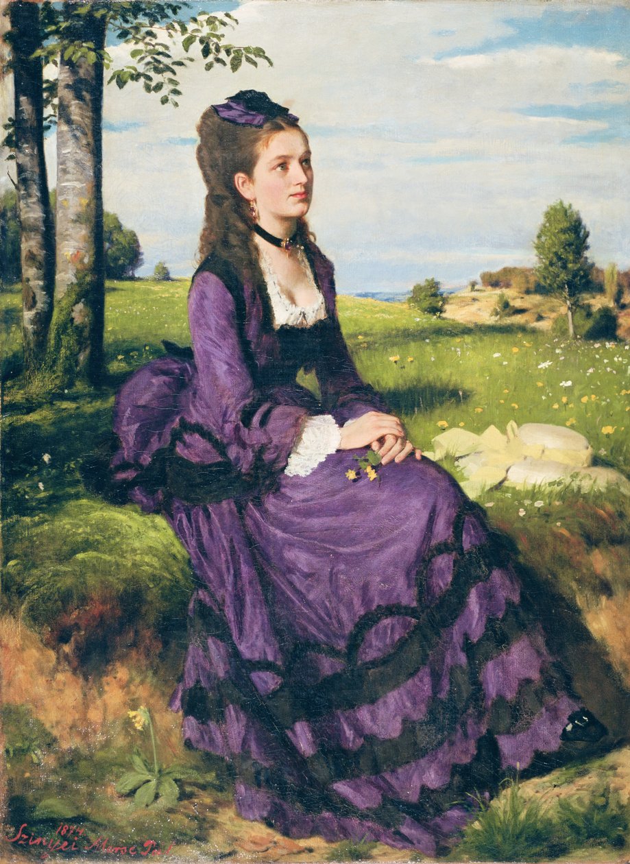 Femme en violet, 1874 - Pál Szinyei Merse