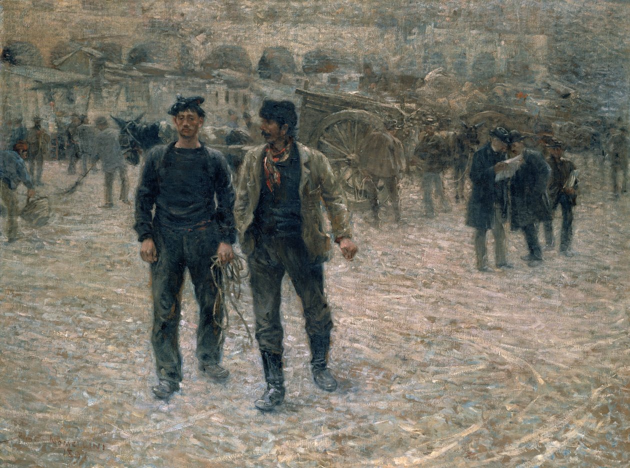 Piazza Caricamento, Gênes, 1891 - Plinio Nomellini