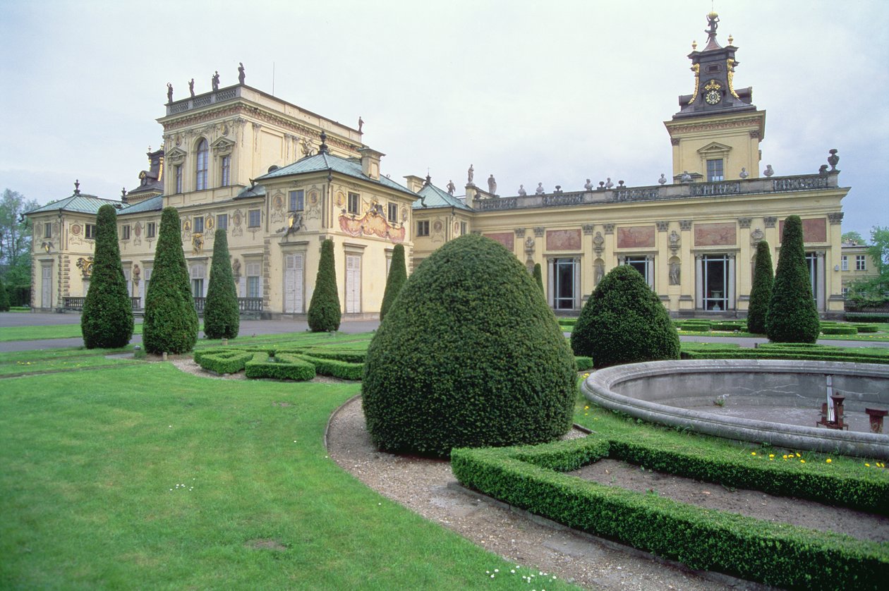 Vue extérieure du palais et des jardins - Polish School