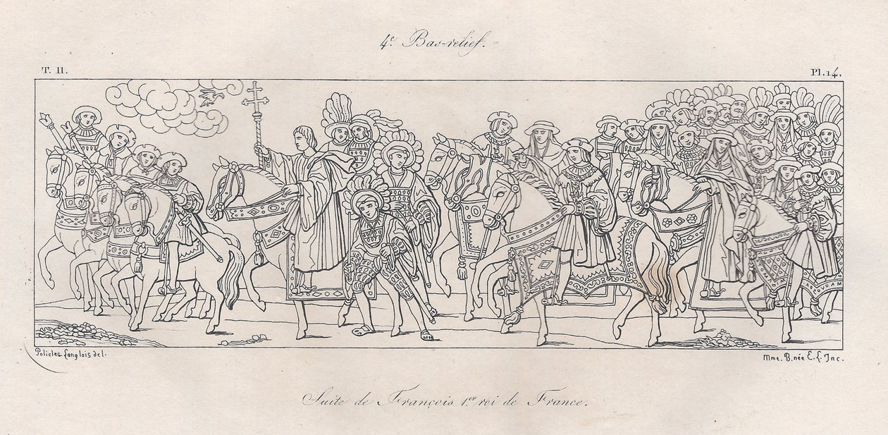4e bas-relief - suite de François Ier roi de France - Polyclès Langlois et Espérance Langlois