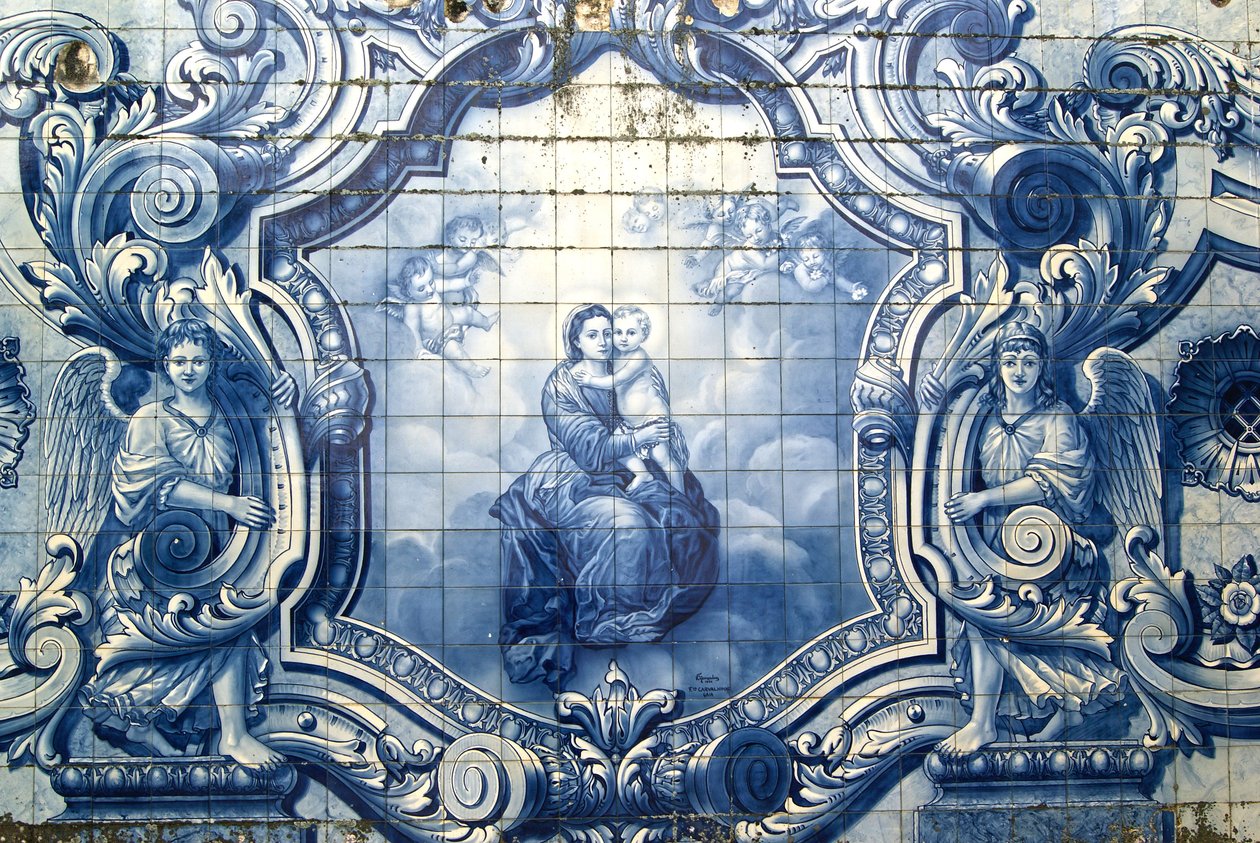 Panneau décoratif représentant la Vierge à l