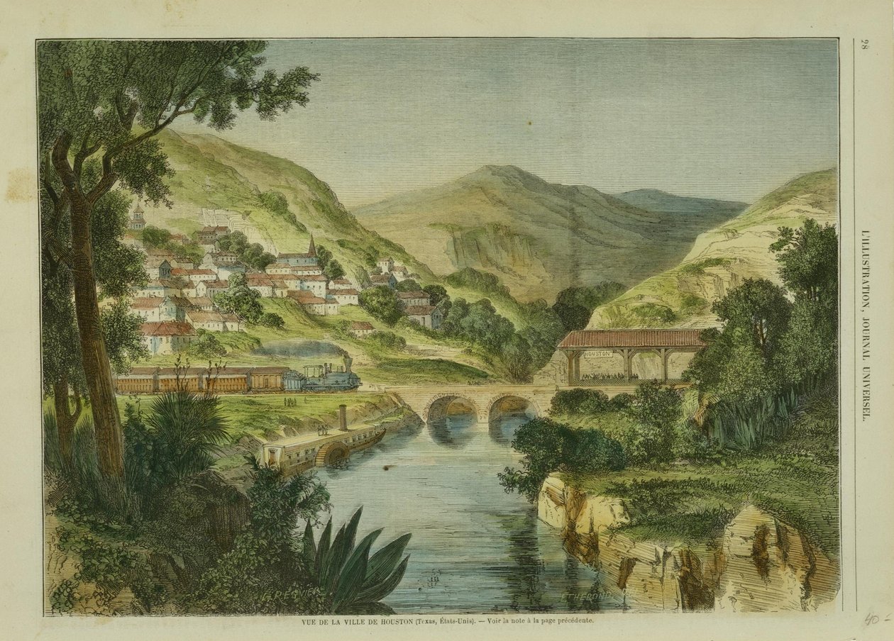 Vue de la Ville de Houston - Possibly by E. Therond