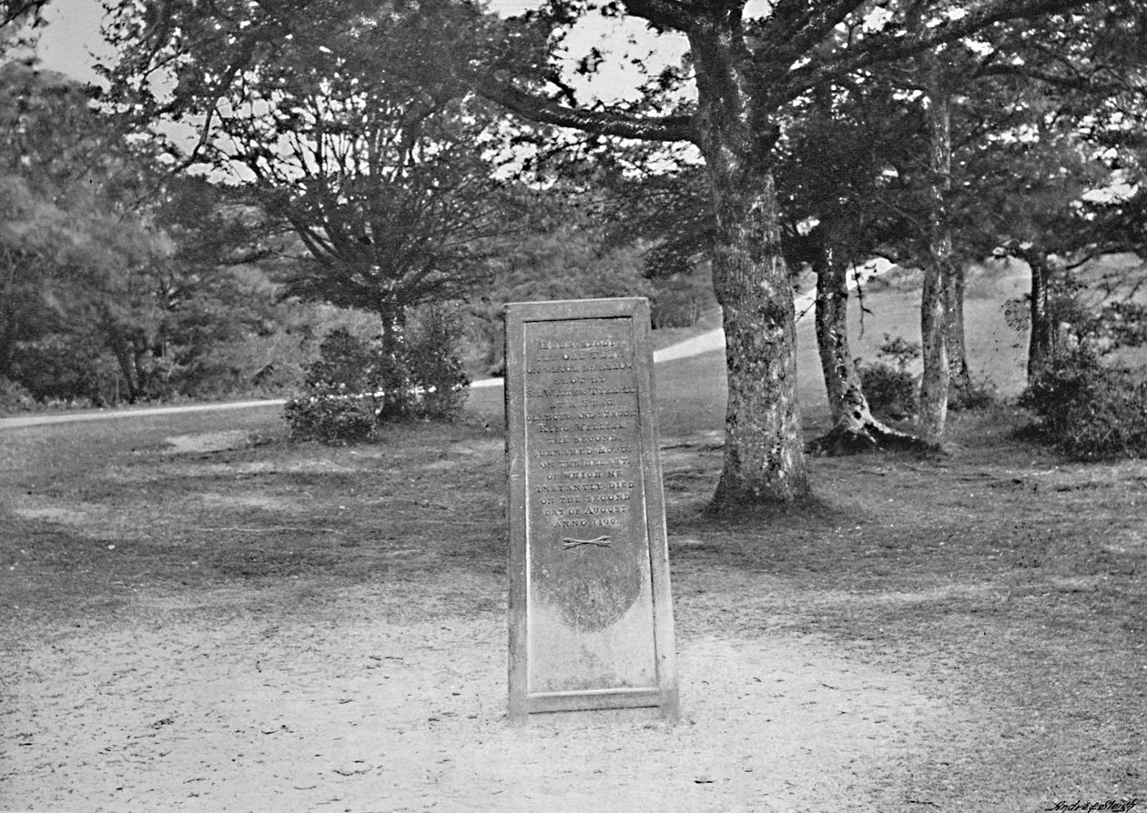Rufus Stone, New Forest, vers 1896 - Poulton and Co