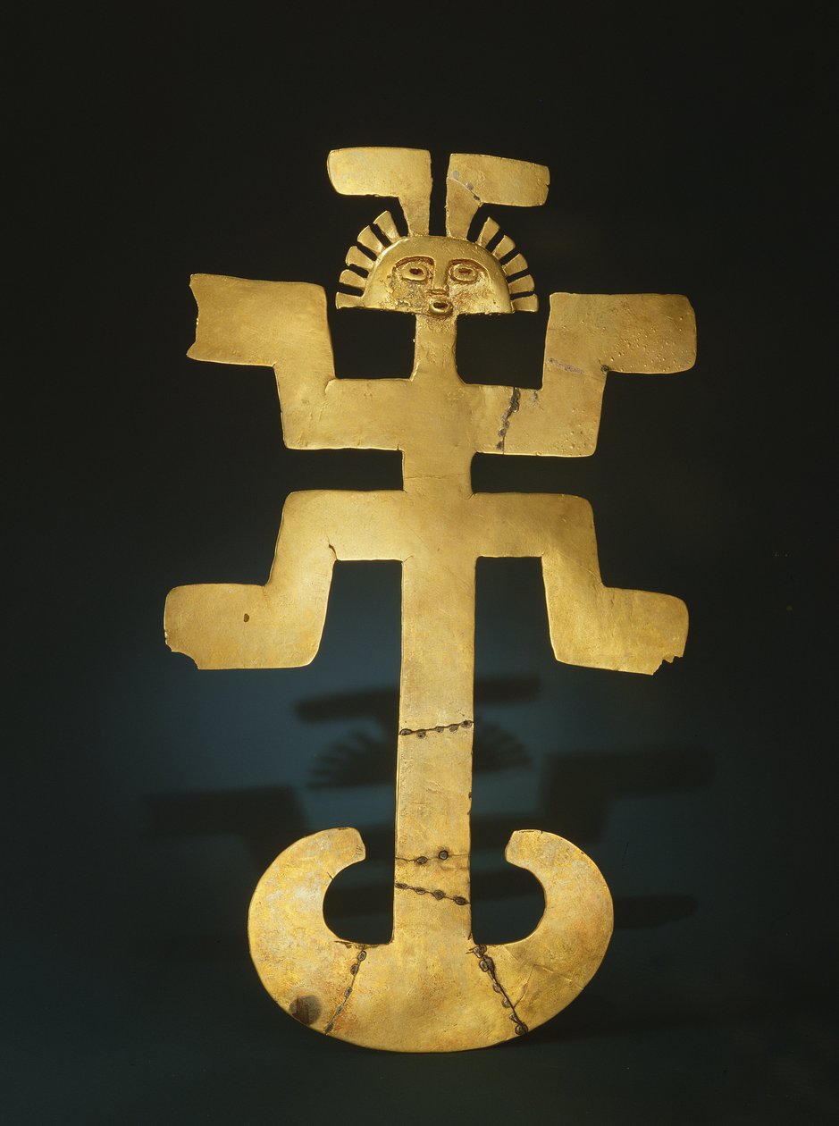 Pectoral en tumbaga coulé, style Tolima - Pre Columbian