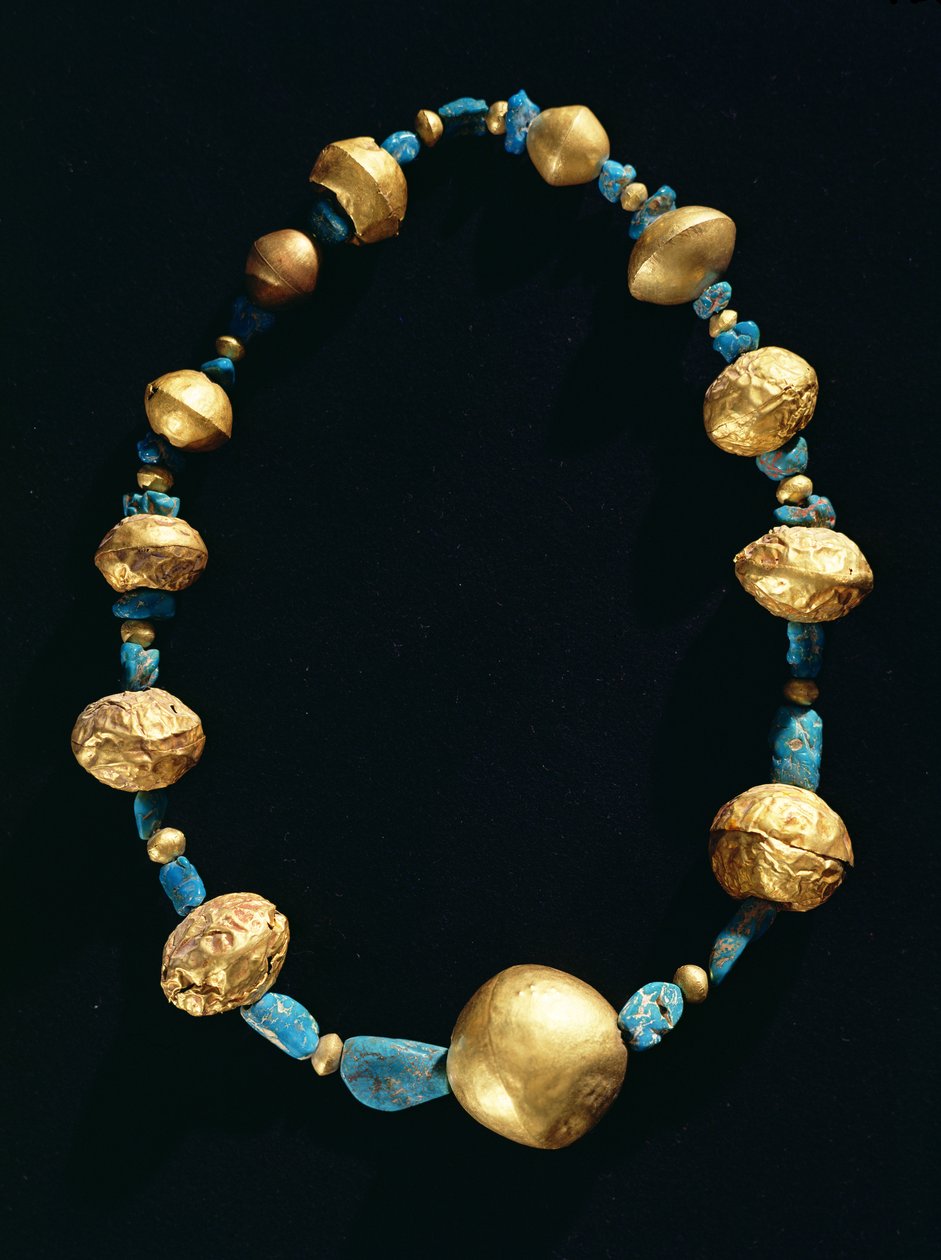 Collier (turquoise et or) - Pre Columbian