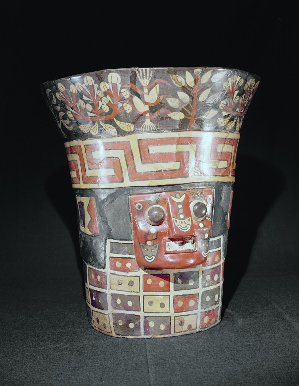 Vase représentant du maïs, des ignames et des animaux, de Tiahuanaco, vers 650 après J.-C. - Pre Columbian