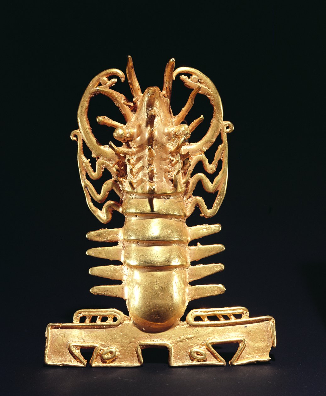 Pendentif représentant un homard avec une bouche de crocodile, de La Vaca, Punta Burica, Costa Rica - Pre Columbian