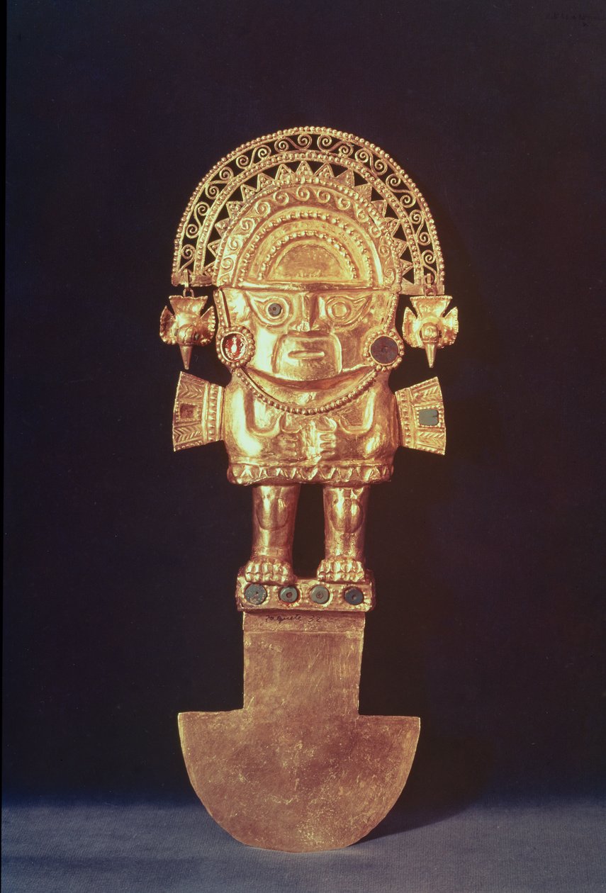 Tumi ou couteau cérémonial en forme de Naylamp, Chimu - Pre Columbian