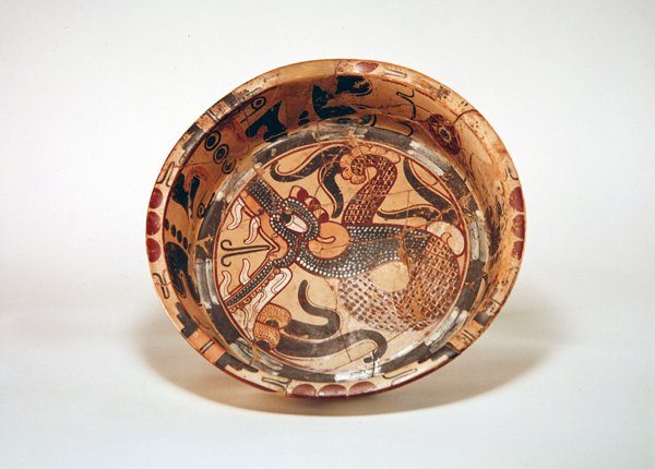 Grand bol plat avec dragon, Los Tuxtlas, Vera Cruz - Pre Columbian Pre Columbian