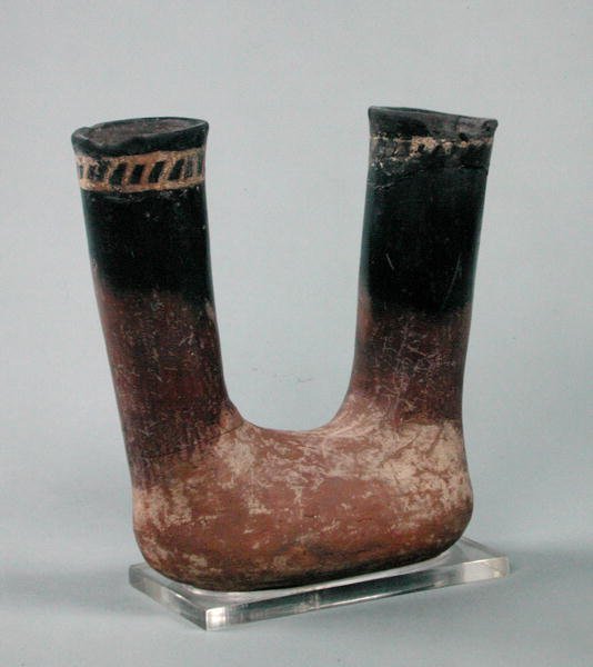 Pot en terre cuite rouge à sommet noir, de Badari - Predynastic Period Egyptian