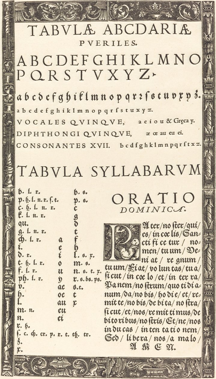 Alphabet pour un abécédaire - Probably German 16th Century