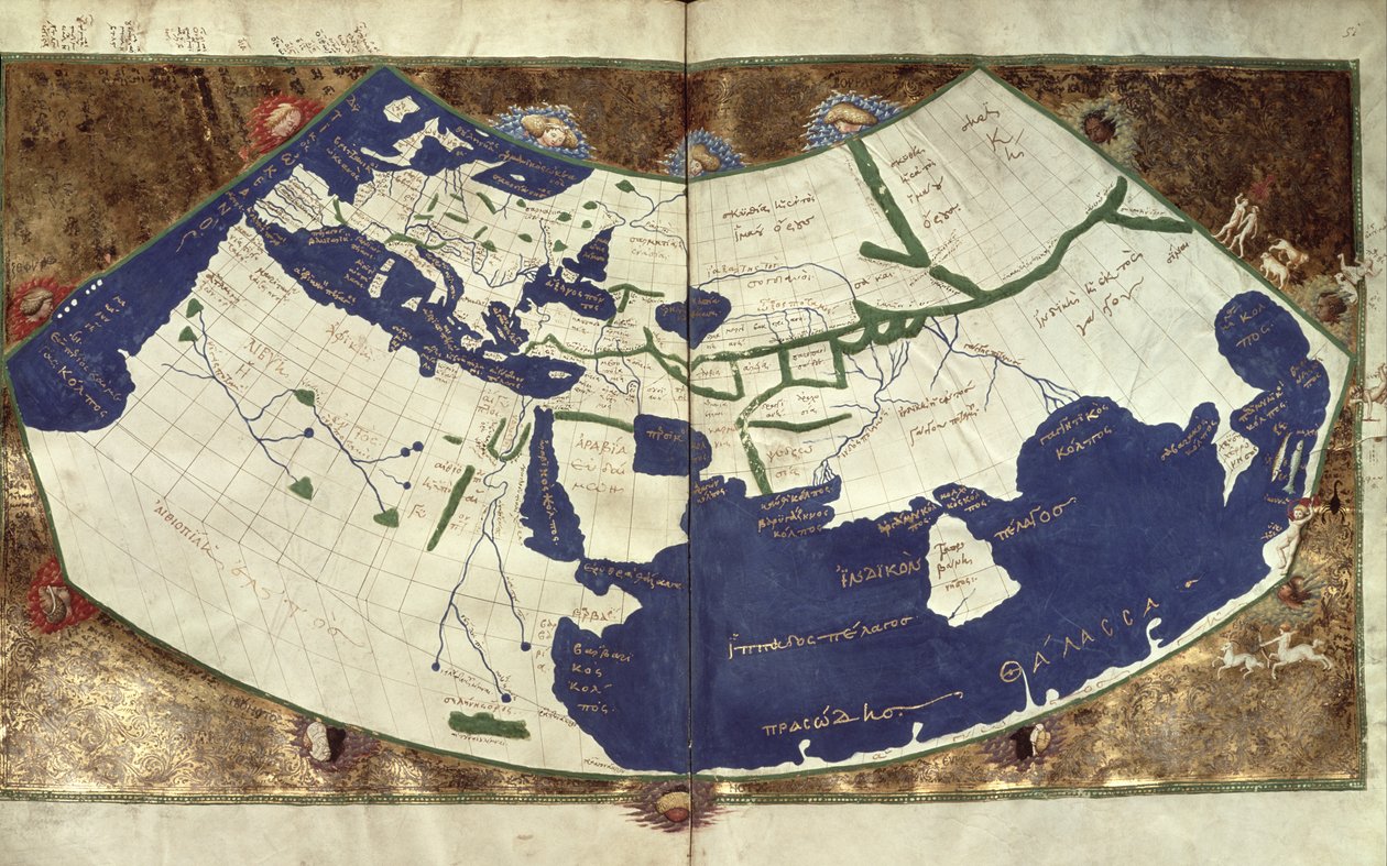 Carte du monde connu, de 