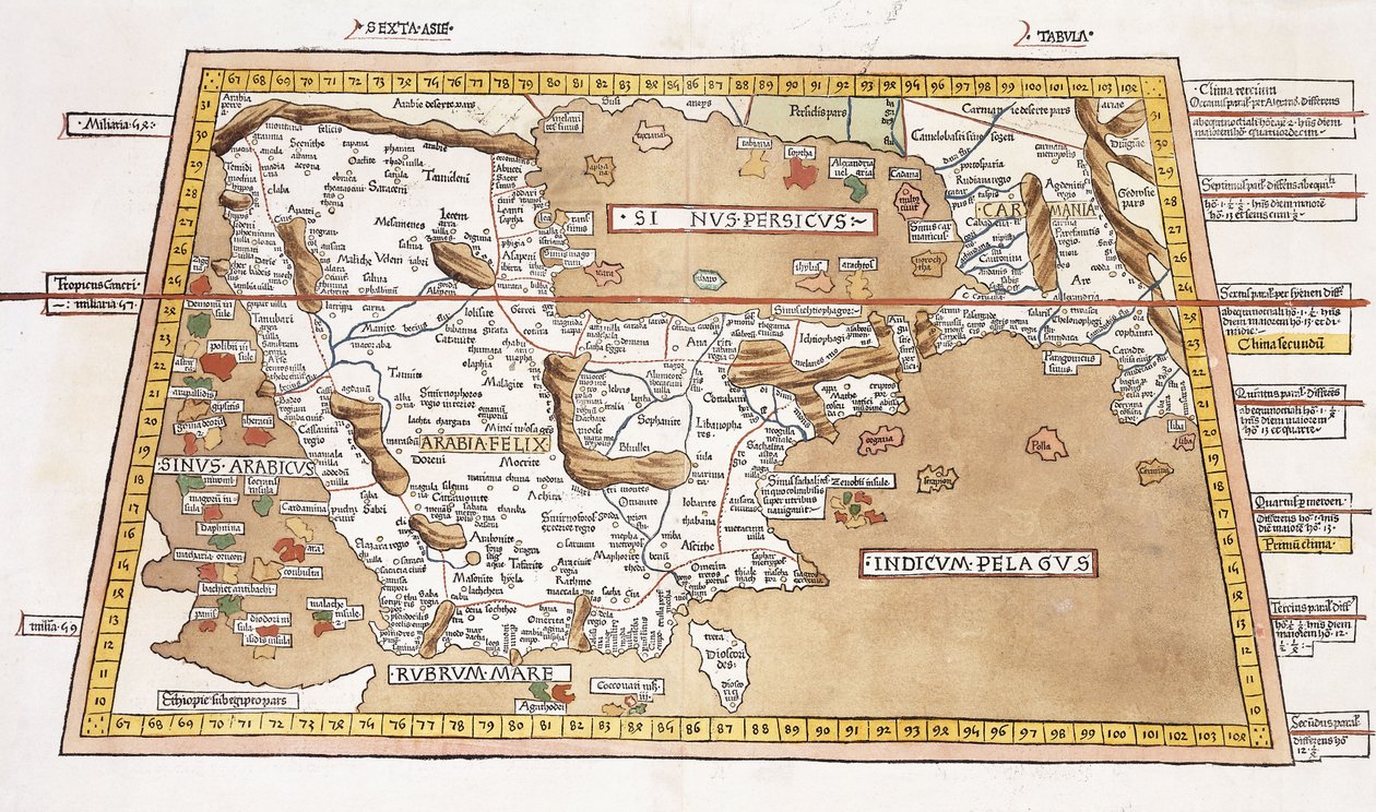 Sexta Asie Tabula, 1541 - Ptolemy