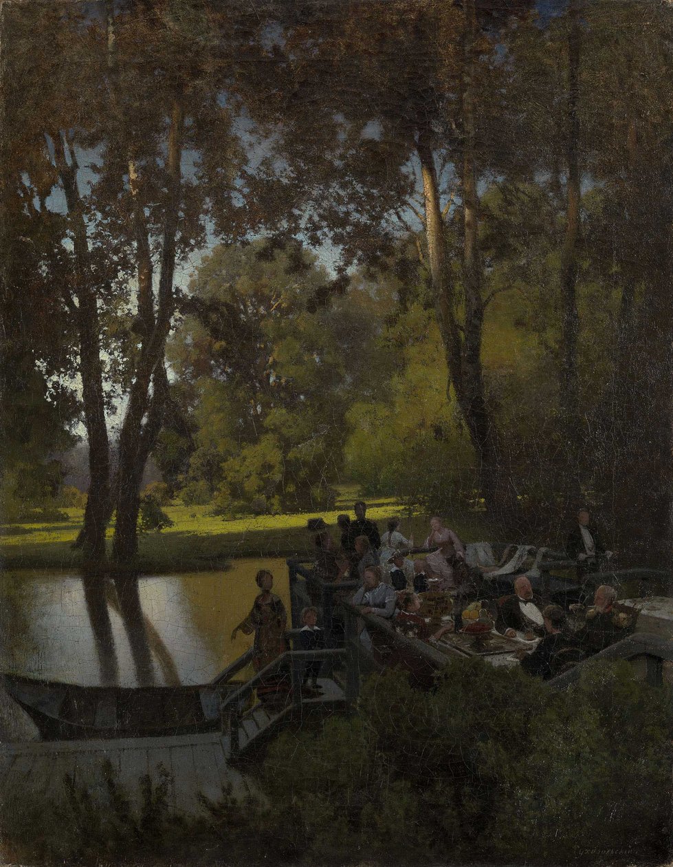 Déjeuner dans le parc - Pyotr Alexandrovich Sukhodolsky
