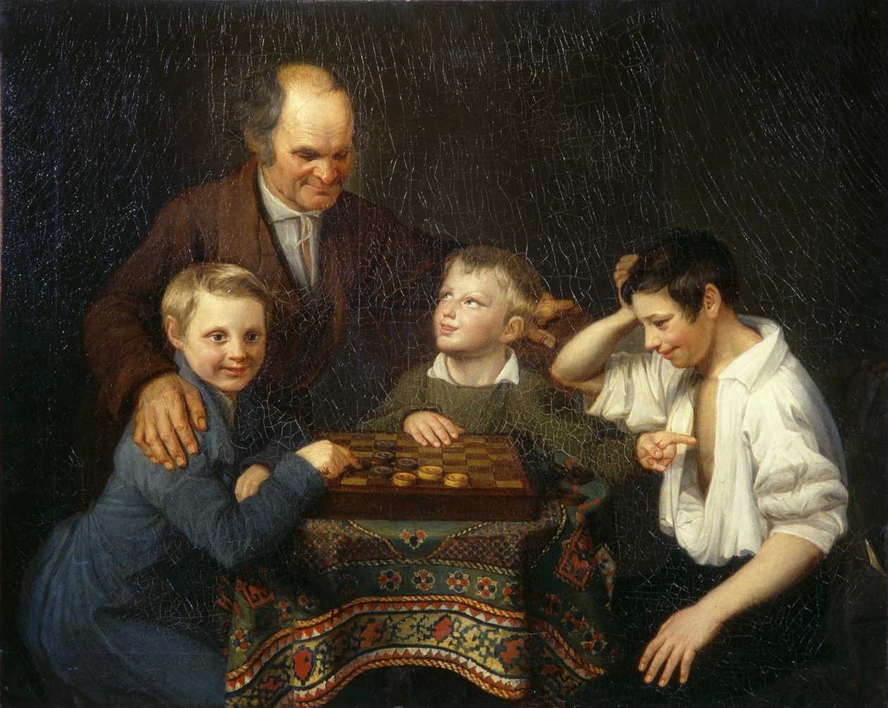 Le Jeu de Dames, 1824 - Pyotr Ivanovich Pnin