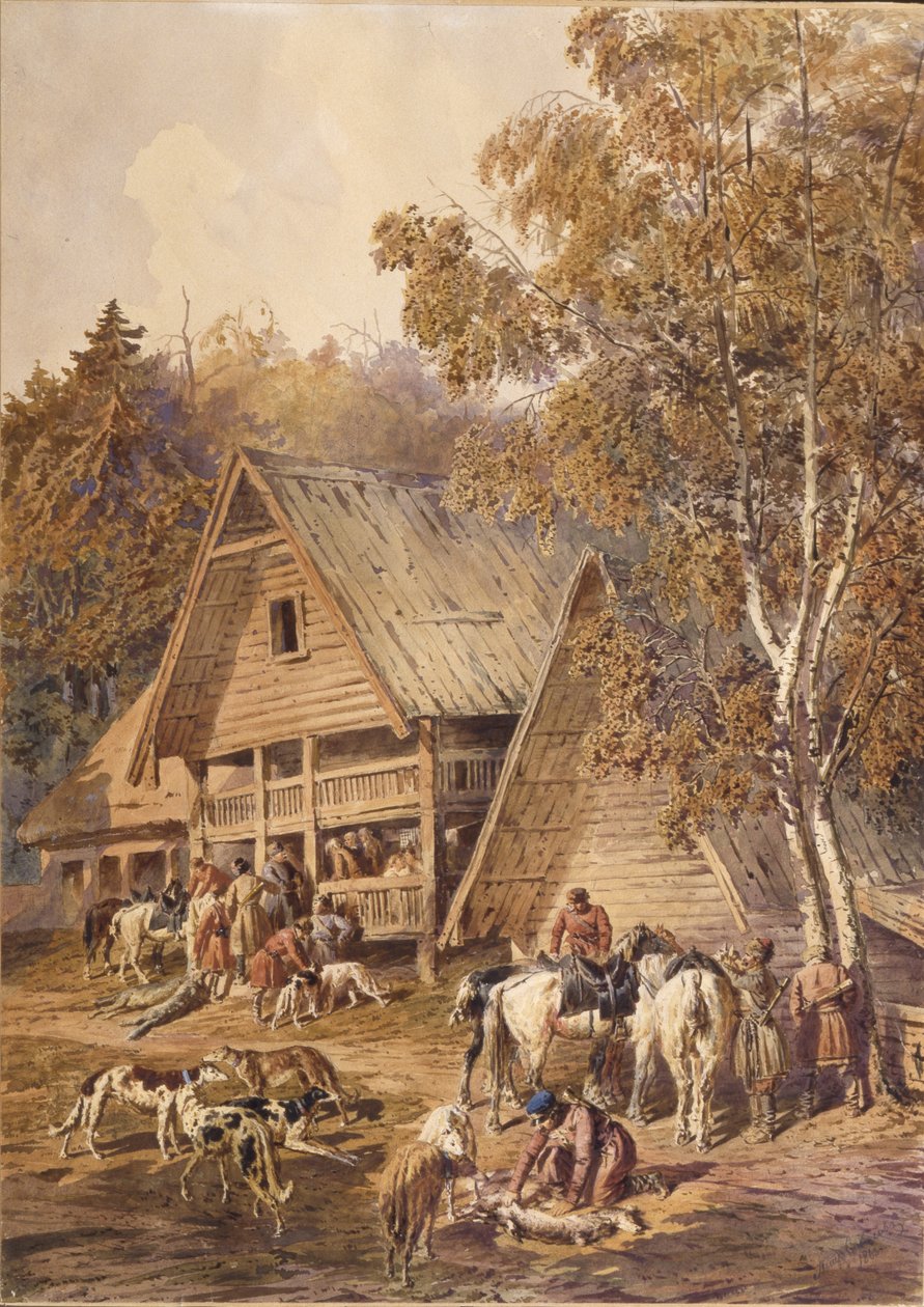 Les Chasseurs, 1863 - Pyotr Petrovich Sokolov
