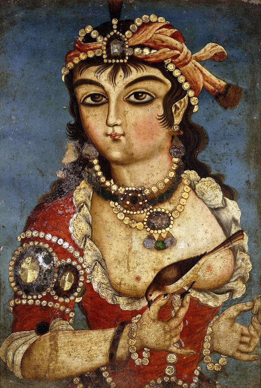 Une courtisane, vers 1830 - Qajar School