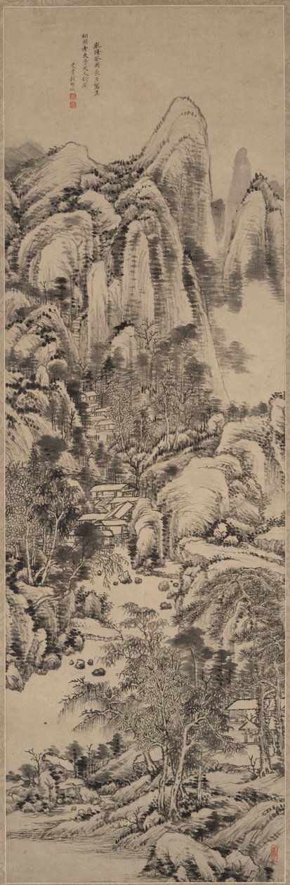 Paysage dans le style de Huang Gongwang - Qian Weicheng