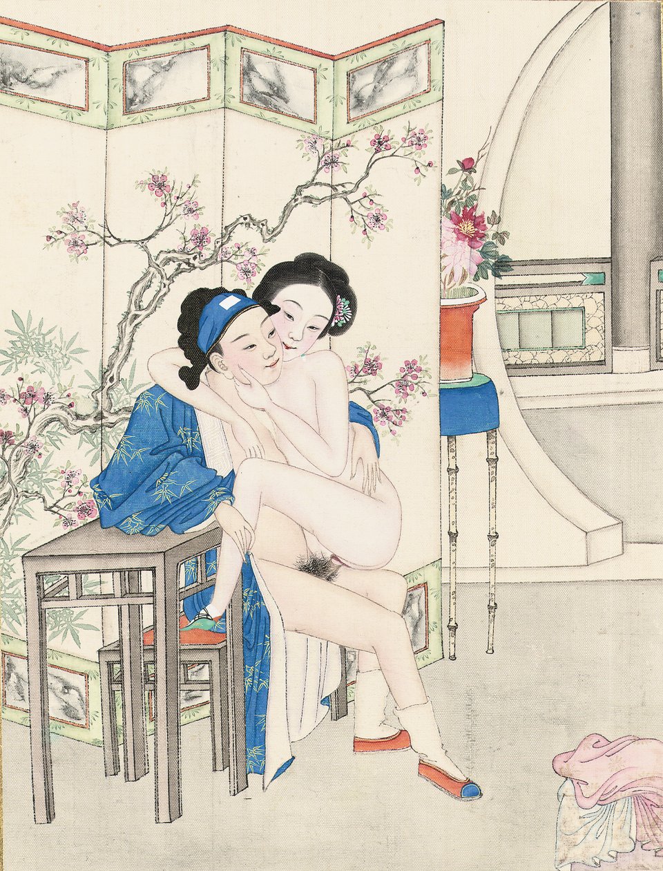 Peinture érotique, fin de la dynastie Qing - Qing Dynasty Chinese School