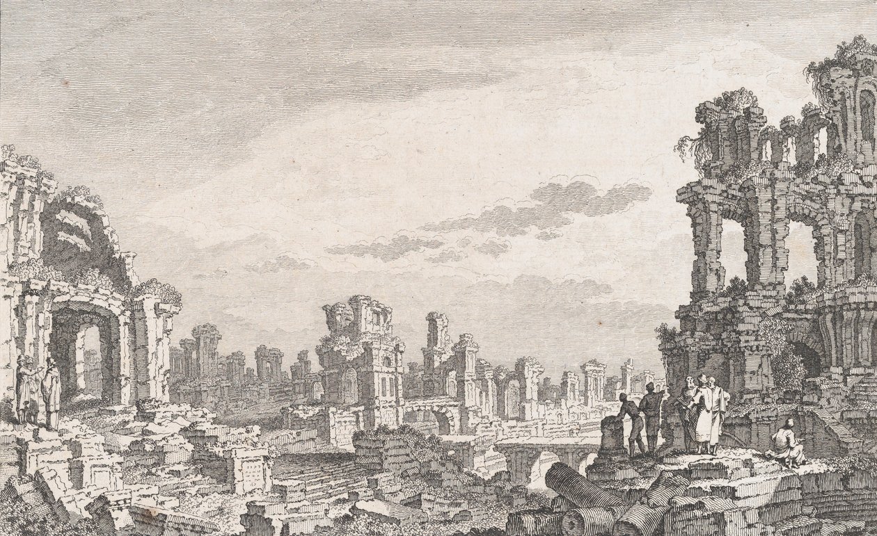 Ruines de Cumes, 18ème siècle - Quentin Pierre Chedel