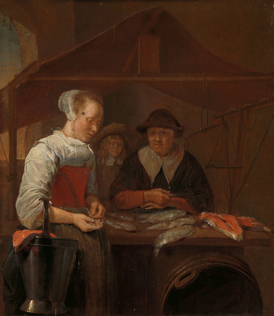 La poissonnière - Quiringh Gerritsz. van Brekelenkam