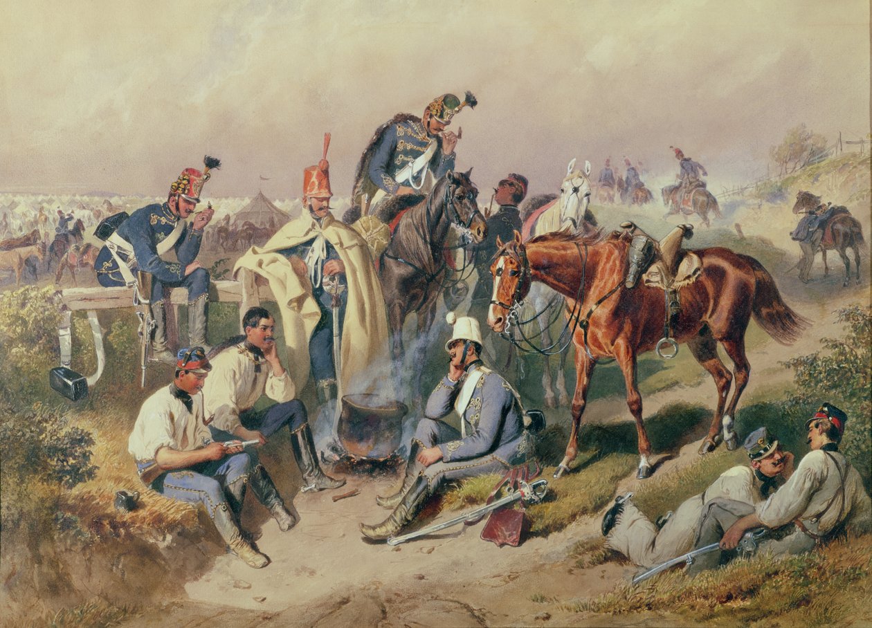 Campement de hussards - R Gobel