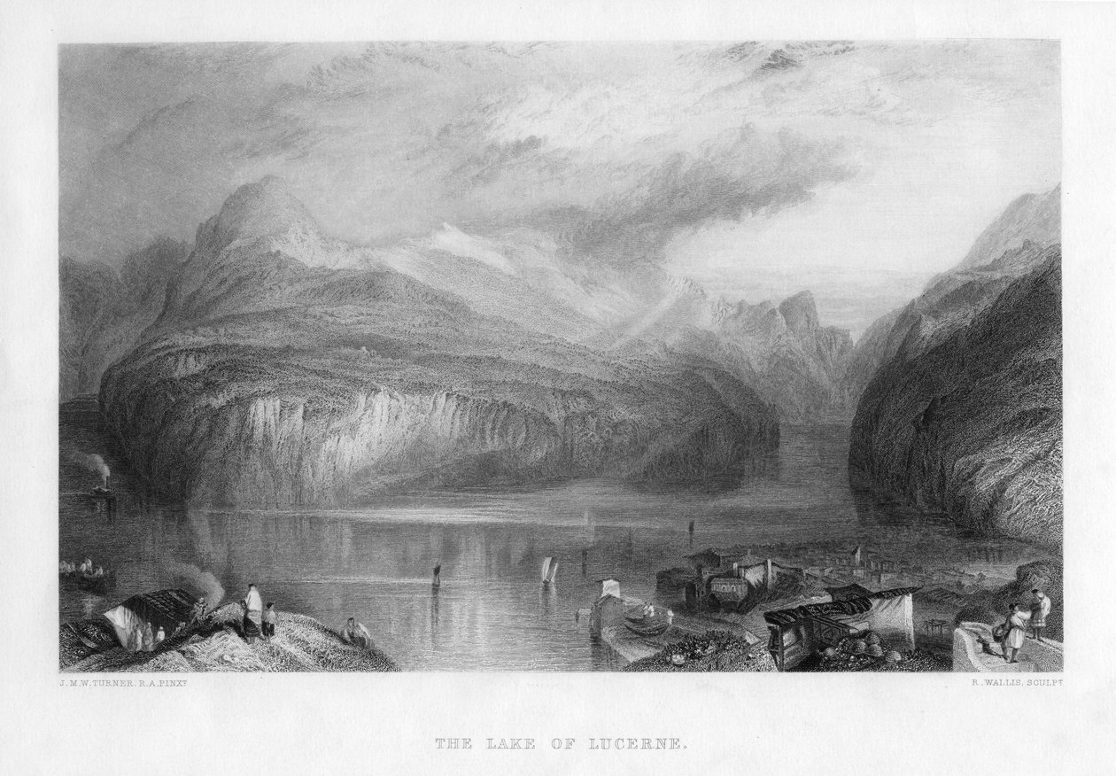 Le lac de Lucerne, 19ème siècle - R. Wallis