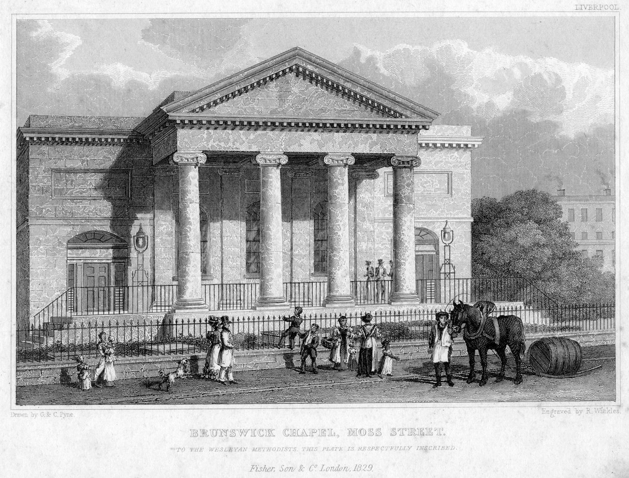 Chapelle Brunswick, rue Moss, Liverpool - R. Winkles